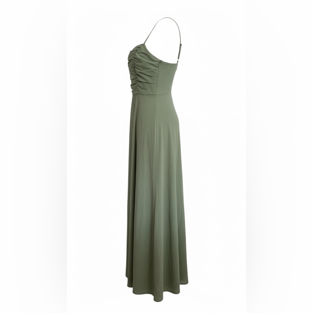 Lulus NWT “Sweeney” Sleeveless Spaghetti Strap Maxi Dress In Sage Brush Sz Small - Picture 13 of 16